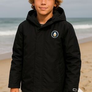 Volcom Kids Black winter coat with Hood